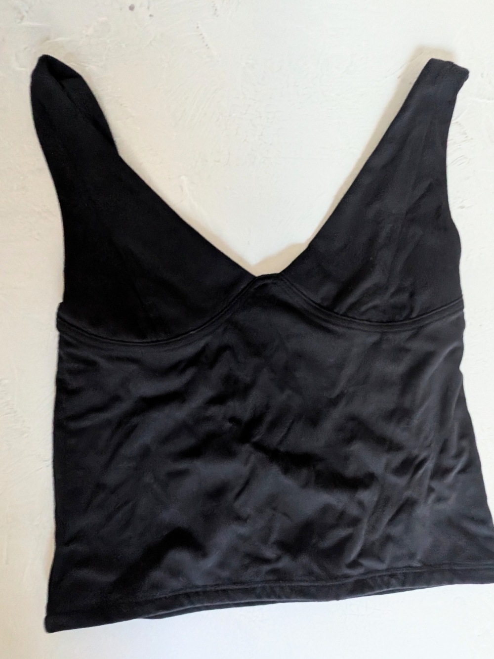 Women's Black V-Neck Plunge Tank Top | Size M